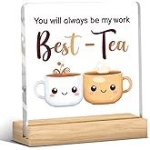 Work Bestie Gifts for Women, Funny Work Friends Gifts for Women, Work Bestie Leaving Gift Ideas, Work Friendship Gifts for Her Him, Office Friend Gift Wood Sign Plaque for Christmas