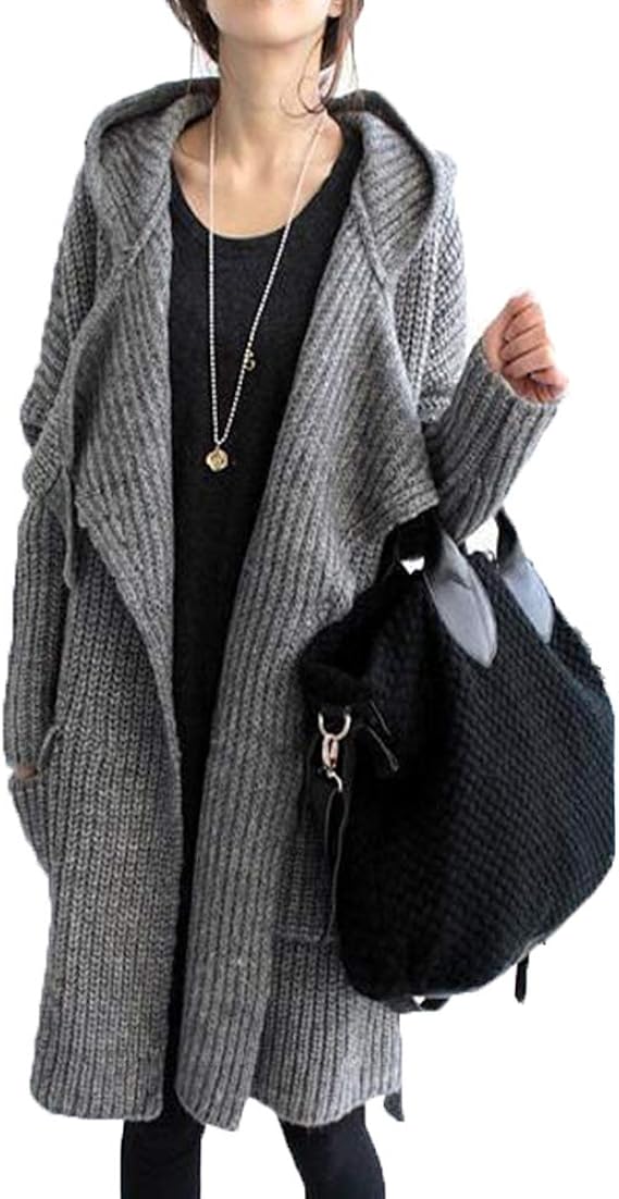 Amazon ゆったり カーディガン レディース ニット ロングカーディガン セーター 着やせ 秋冬コート カジュアルセーター前開き アウター 長袖 腰リボン 大きいサイズ 体型カバー 代 30代40代50代 四番 フリー カーディガン ボレロ 通販