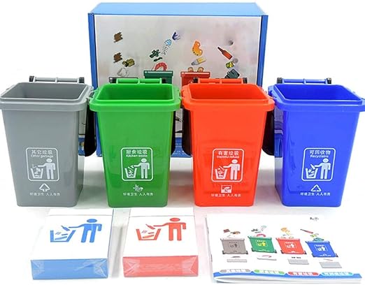 Spielzeug Mulleimer 4 Stuck Lernspielzeug Fur Kinder Mulltrennung Brettspiel Mini Mulleimer Aus Kunststoff Amazon De Kuche Haushalt