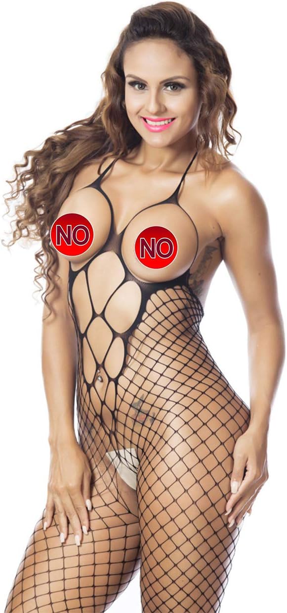 LemonGirl Women Hang Neck Hollow Lingtrie Babydoll Crotchless One Free Size BabyDoll UnderWear Bodysuit