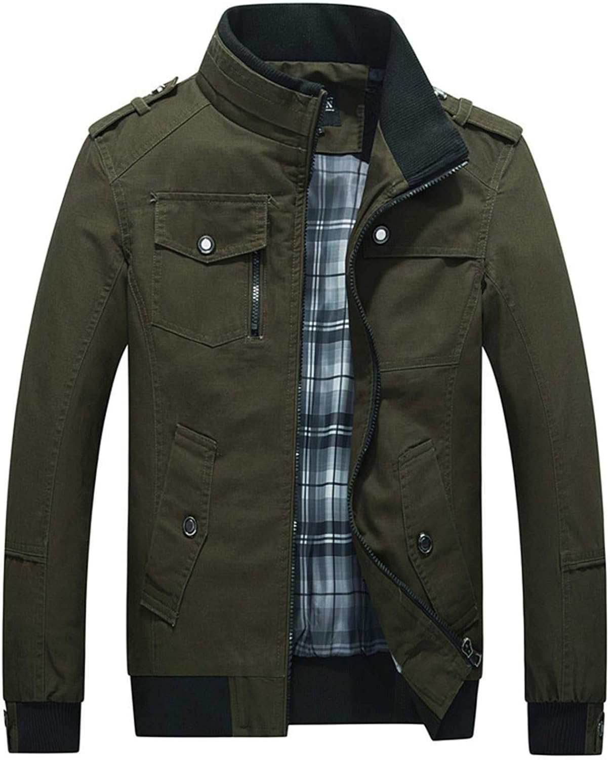 Soluo Men's Winter Jacket Tactical Fall Cotton Warm Lightweight Coat