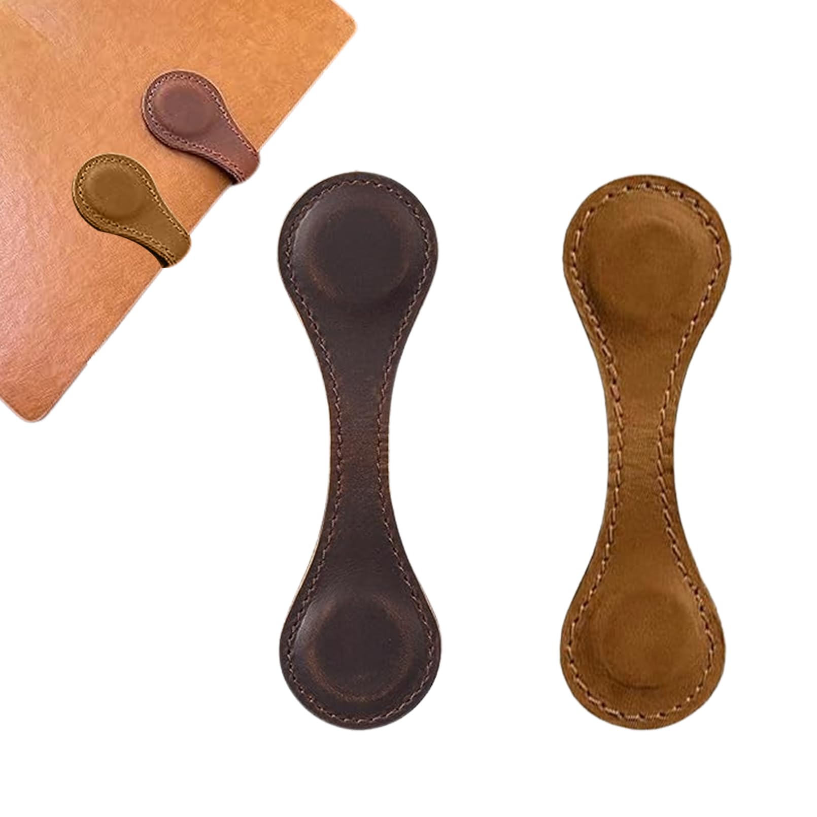 2 PCS Book Mark,Magnetic Bookmark,Leather Bookmark,Leather Magnetic Page Marker Double Sided Book Marke,or Friend Gift for Her Gift for Book Lover Teacher Gift