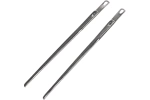 dophee 2Pcs Sewing Leather Needle Manual Lacing Threading Single Prong Steel Needle LeatherCraft Tool Handmade Leather Tools DIY Skin Tool