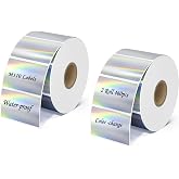 M110 Thermal Labels 460pcs, 40x30mm Holographic Thermal Printer Labels | Sticker labels Paper Compatible with Phomemo M110/M221/M220/M120/M200 for Barcode/Address/Logo/Business/Name Tag (2 Rolls)