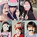 Lanlan 25 PCS Pink Funny Creative Different Style Photo Props for Baby Birthday Party Photography Decoration Accessories ( Glasses Diapers Bottle Beard etc)