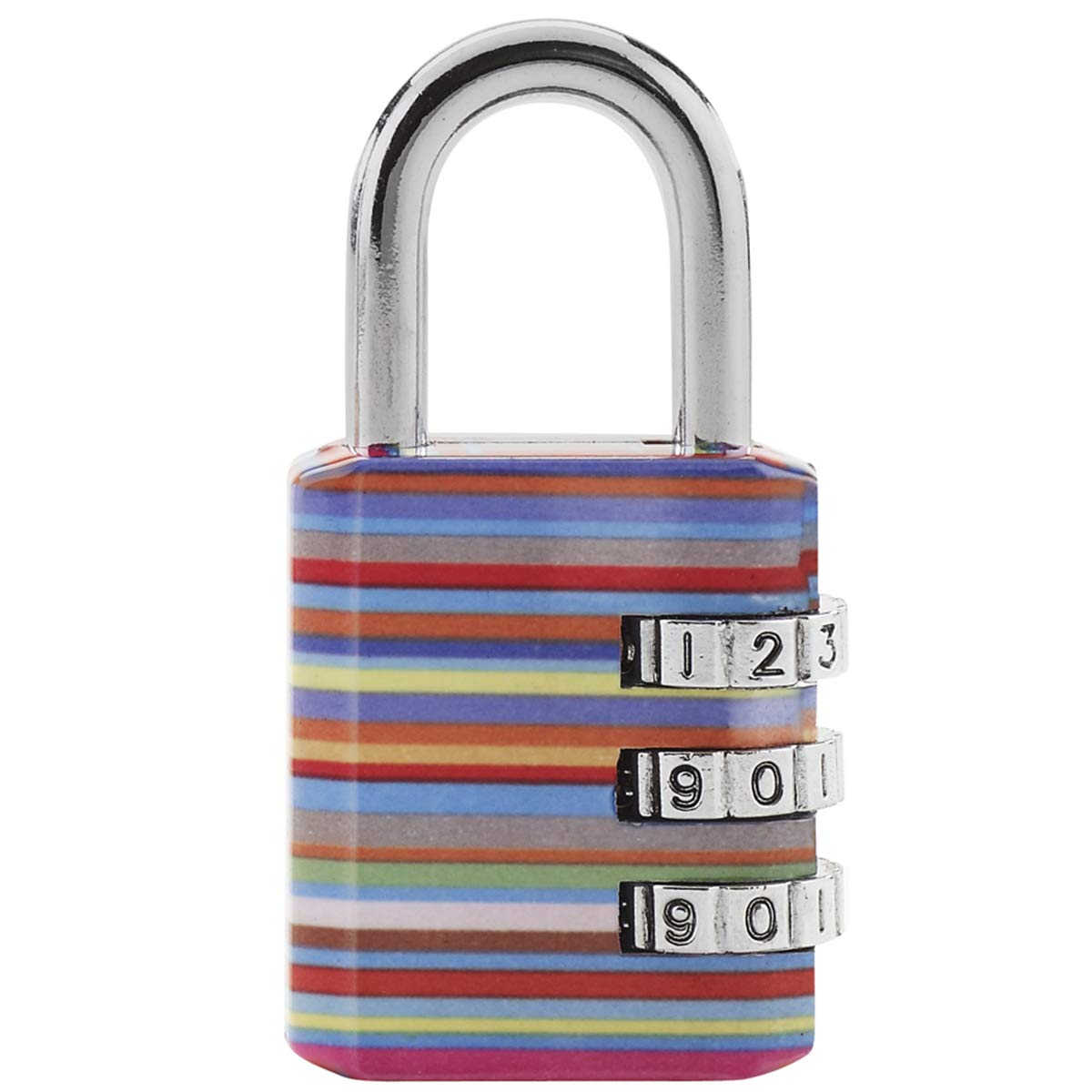 Master Lock 1509EURDAST Combination Padlock with Printed Design, Random Color, 6,2 x 3,2 x 1,4 cm