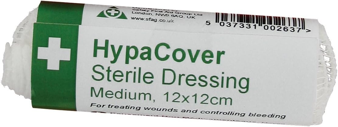 Safety First Aid D7631PK6 12 x 12cm Medium Dressing (Pack of 6)