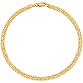 Savlano 925 Sterling Silver Chain Anklet Rope, Figaro, Mariner, Curb - 18K Gold Plated Chain Anklet Available in 9, 10 and 11 - Inches for Women Comes with a Gift Box - Made in Italy
