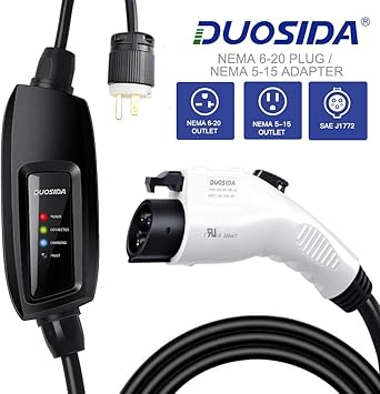 Ev Cargador De Nivel 2 240 V 16 A 25 Pies 3 Pies Estacion De