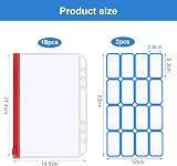 Vicloon A5 Zipper Binder Pockets 10Pcs PVC 6-Hole Transparent Binders view 2