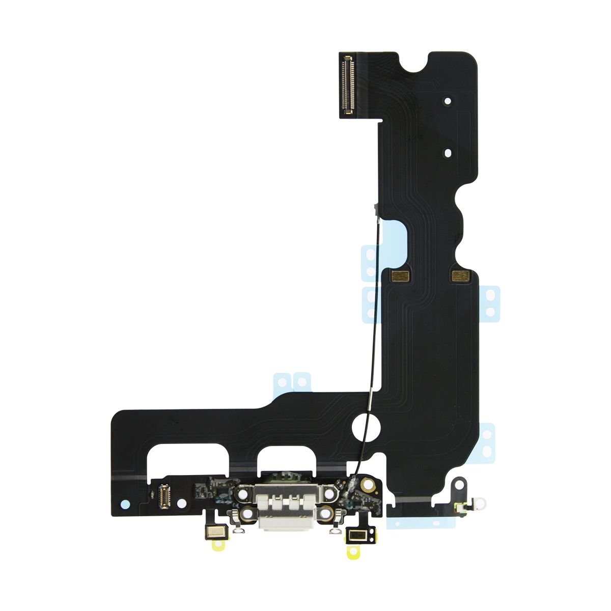OnlyTech - Charging Connector for iPhone 7 Plus White Flex Cable with USB Dock, Microphone and GSM Antenna