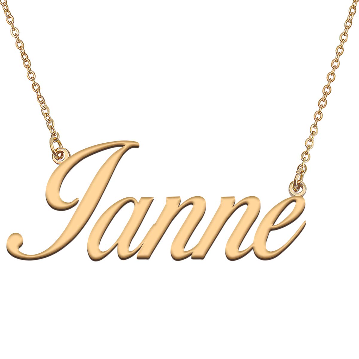 HUAN XUN Customized Custom Simple Any Name Necklace