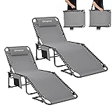 KingCamp Folding Outside Patio Lounge Chair