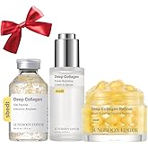 SUNGBOON EDITOR Intensive Collagen Care Trio | for Fine Lines, skin elasticity care, Dry Skin | Silk Peptide Intensive firm-looking-looking/Plump-looking Ampoule&Retinol Capsule Cream&Deep Collagen