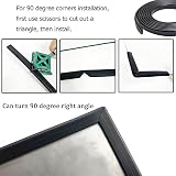TA-VIGOR Black PVC U Seal Edge Trim Protector 1-2mm Edge 3 Meter Length view 5