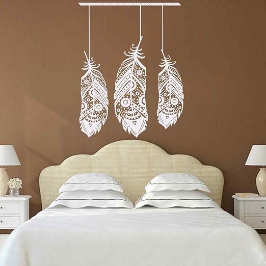 Plumas De Pared De Vinilo Pegatinas Arte De Pared Tribal Boho