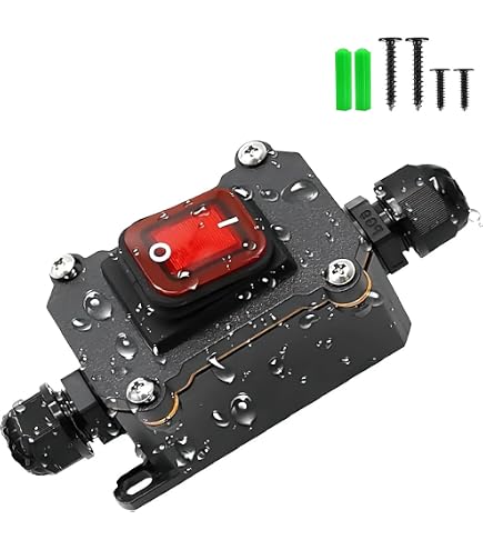 QTEATAK Inline Cord Switch Waterproof Switch DPST AC/DC 20A-125V