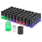Furnido Pack of 50,1ml (1/4 Dram) Glass Roll on