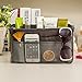 Go Beyond (TM) Makeup Organizer Bag, Travel Compartment Handbag with 13 Inserts Holder, Best for Coupon and Make up Accessories Large Liner Organizing Tote Purse with Hanging Handle (Gray)