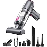 Foivtrui Handheld Car Vacuum Cleaner Cordless with Brushless Motor, 12000PA High Power Vacuum Cleaner & Air Duster, 4 in 1 Keyboard Portable Mini Hand Held Vacuums Cleaner for Car Home