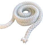 Rope Seal - Fiberglass Knitted Rope 1/2" x 8 feet, Soft Silky Easy Install, Stove Boiler Furnace Oven Kiln Door Seal Gasket