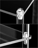 QWORK 2 Pack 3 Tier Clear Acrylic Display Stand 30x21x15cm 4mm Thickened view 9