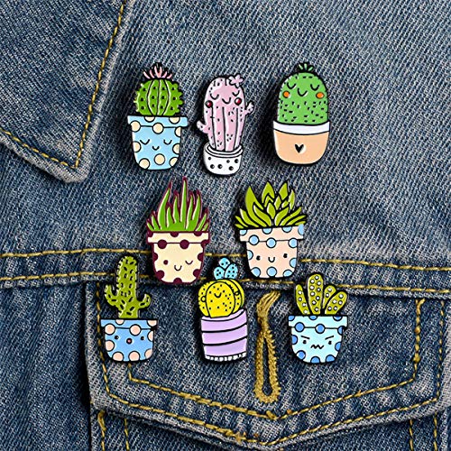 Cute Enamel Lapel Pins Set Cartoon Animal Plant Floral Fruits Foods Brooches Pin Badges for Clothing Bags Backpacks Jackets Hat DIY (Summer sun glass orange juice coco set of 6) - Thumbnail 3