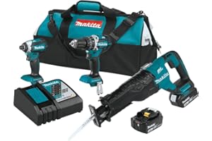 Makita XT328M 4.0 Ah 18V LXT Lithium-Ion Brushless Cordless Combo Kit, 3 Piece