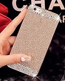iPhone 5C Case, ARSUE (TM) Beauty Luxury Hybrid Bling Rhinestone Diamond Crystal Glitter Hard Case Cover Shell Phone Case for Apple iPhone 5C (Gold + Bling, iphone 5C)