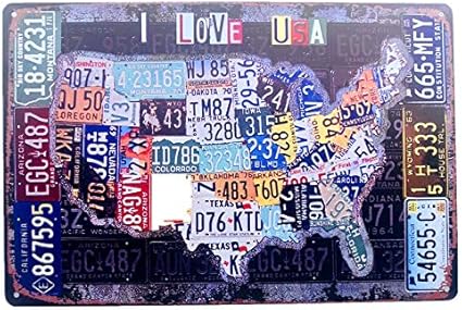 TIEMZ Carteles de Chapa de Metal Vintage Garaje Gas Oil Art Poster