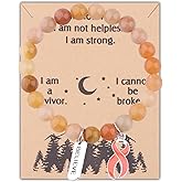 WSNANG Leukemia Awareness Gift Orange Ribbon Awareness Bracelet Leukemia Warrior Jewelry Lymphoma Cancer Support Gifts