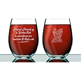 JohnPartners993 Parent Of A Yorkie That Is Sometimes An Asshole Stemless Wine Glass - Yorkie Mom Gift - Funny Yorkie Gift Idea - Yorkie Wine Glass