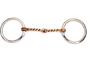 Cavalon Flat Loose Ring Twisted Wire Single-Jointed Snaffle Bit