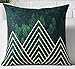 Andreannie Nordic Creative Design Modern Geometric Green Forest Animals Home Throw Pillow Case Personalized Cushion Cover New Home Office Decorative Square 18 X 18 Inches Best (Triangle Zigzag)