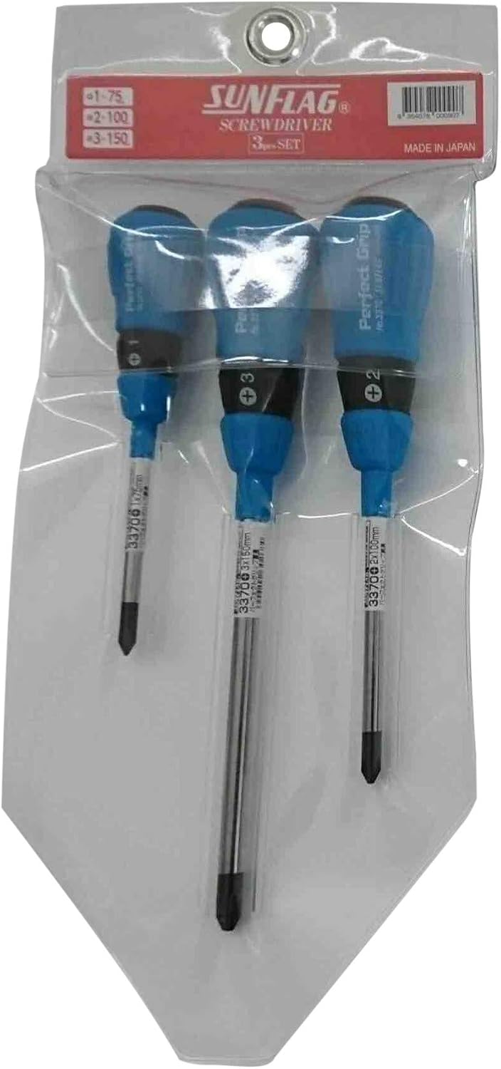 Sunflag +1 +2 +3 JIS Screwdrivers Made in Japan (Perfect Grip) BigaMart