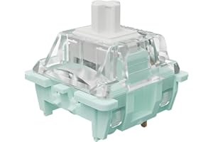 MCIEPNY Gateron Jade Series 3.0 White Keyboard Switch,Linear 3Pin 35gf Dual Stage Spring,Pre-Lubricated Switches,for MX Gaming Mechanical Keyboards(White,72Pcs)