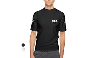 BPS Rashguard for Men Long Sleeve Short Sleeve Rash Guard Sun Protection Shirt UPF Quick Dry Men’s Swim Shirt Fishing Surfing
