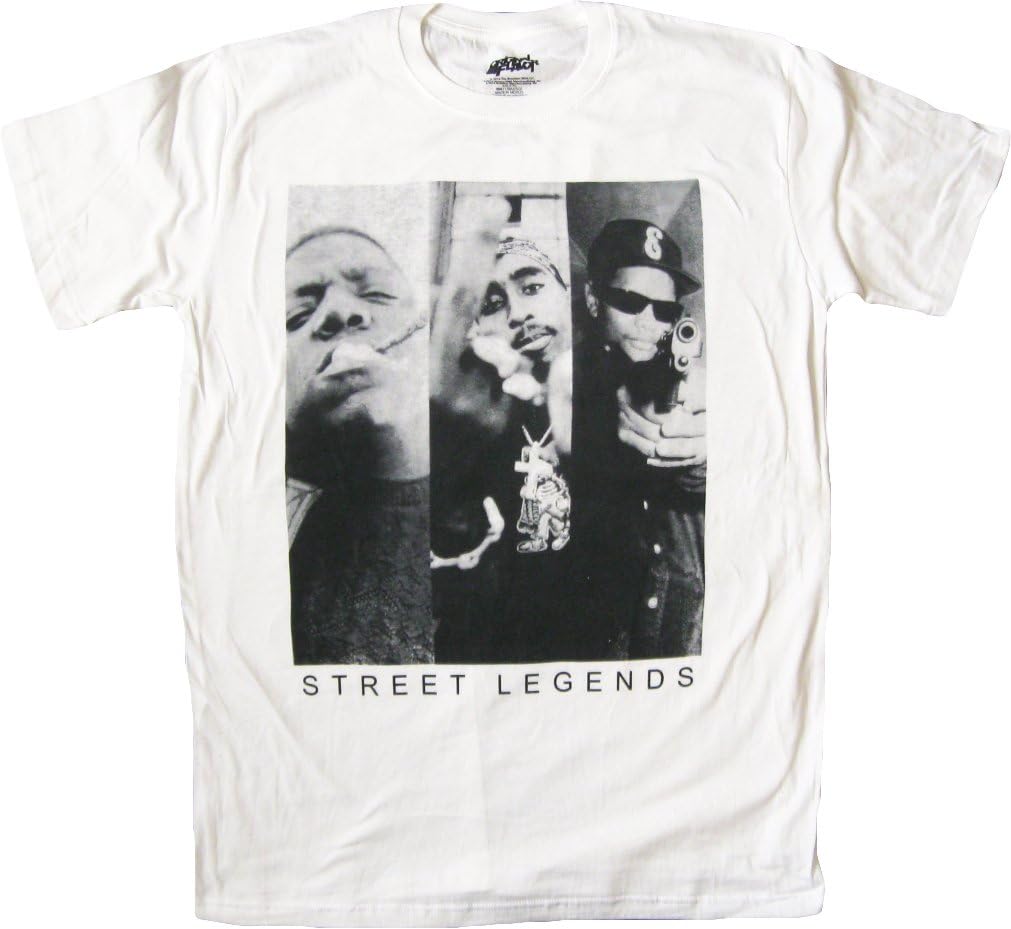 Original Flavor, Mens Street Legends Notorious BIG, Tupac, Eazy-E Shirt (2XL)