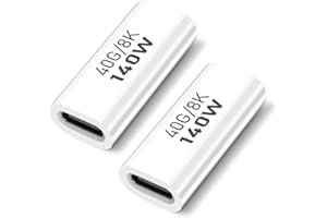USB C Female-to-Female Coupler (2 Pack), AIYEEN USB4.0 Type C Connector 40Gbps 140W Data Transfer Connector Fast Charge Type 