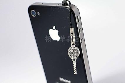 Amazon テニス ラケット ボール モチーフ スマホストラップ スマホアクセサリー イヤホンジャック スマホピアス イヤホンジャックピアス 通販