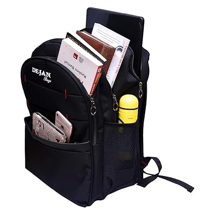 Dejan Bags and 30 L Casual Backpack Durable Matty with Laptop Compartment College Office Bag (Black)