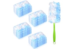 LYASILGC Duster Refills,20 Count 180 Heavy Duty Dusters Refills,Multi Surface Heavy Duty Feather Dusters Kit for Cleaning Kitchens,Bedrooms, Bathrooms,Studies,Cars,Furniture, Blinds (20, Blue)