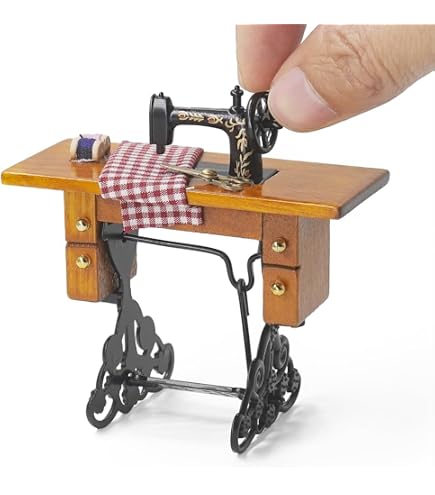Amazon.com: Milageto Exquisite Miniature Sewing Machine Decor Set