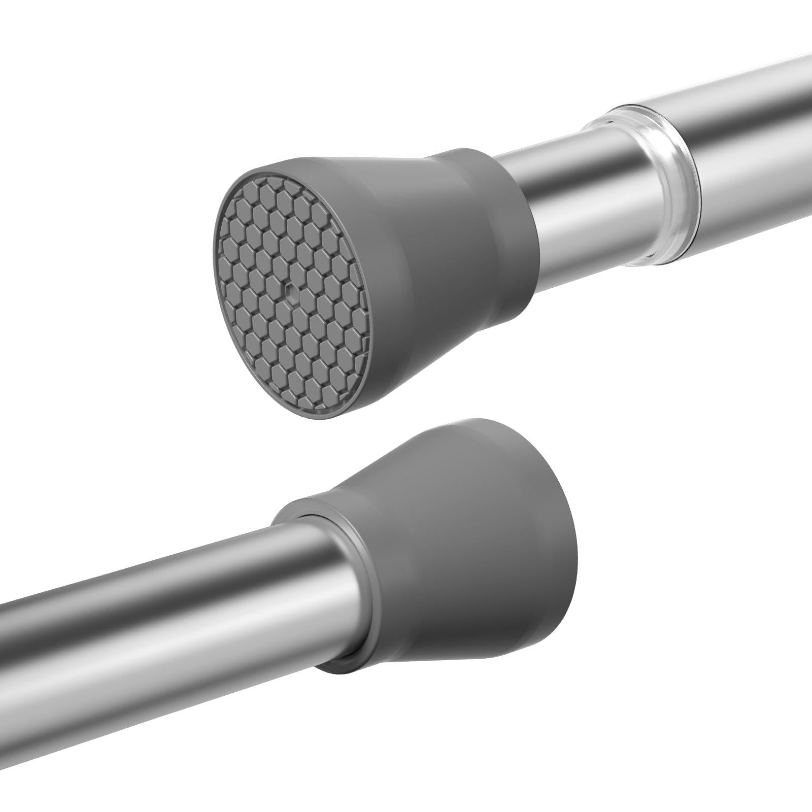 Photo 1 of Silver Tension Curtain Rod 28-48 Inch 2Pack No Drilling Expandable Pressure Adjustable for Windows, Closet, Doorway