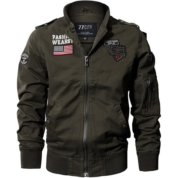Amazon.com: Kinkia Men's Military Cargo Jacket Lightweight