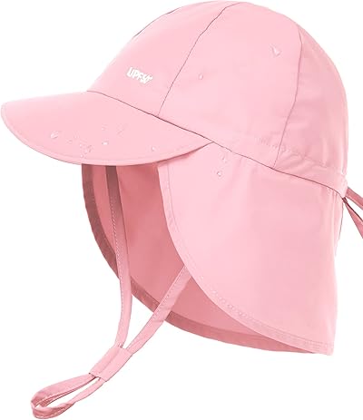 FURTALK Baby Sonnenhut mit Nackenklappe Kleinkind Kinder UPF 50+ Einstellbare Jungen Mädchen UV-Schutz Sommer Mütze Strand Schwimmen Hut