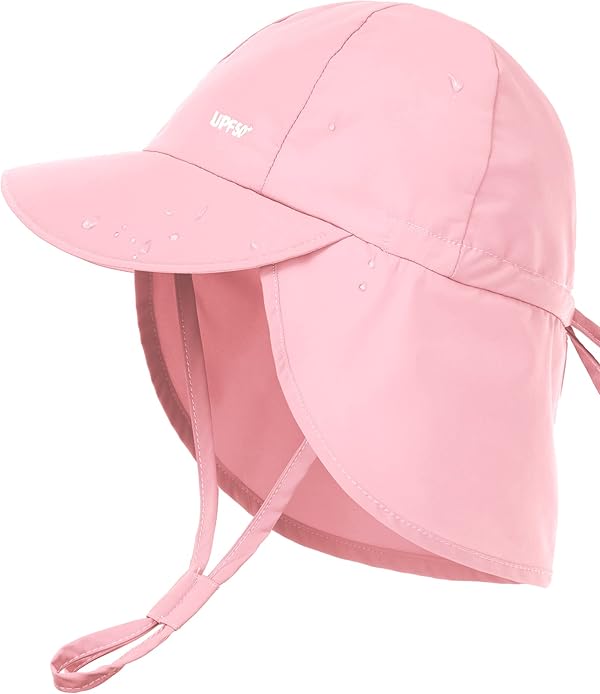 FURTALK Baby Sonnenhut mit Nackenklappe Kleinkind Kinder UPF 50+ Einstellbare Jungen Mädchen UV-Schutz Sommer Mütze Strand Schwimmen Hut