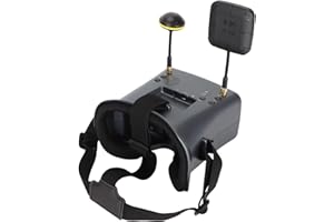 FPV Goggles Video Glasses, 5.8G RC Aircraft Glasses FPV Video Glasses with DVR 4.3 Inch Screen 800x480, 3.7V 2000mAh Battery,