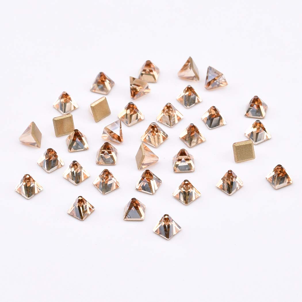 Amazon Com 2019 New Square Crystals 3d Spikes Designs For Nails Glass Rhinestones Nail Art Jewels Decoration Accessories 45pcs Beauty