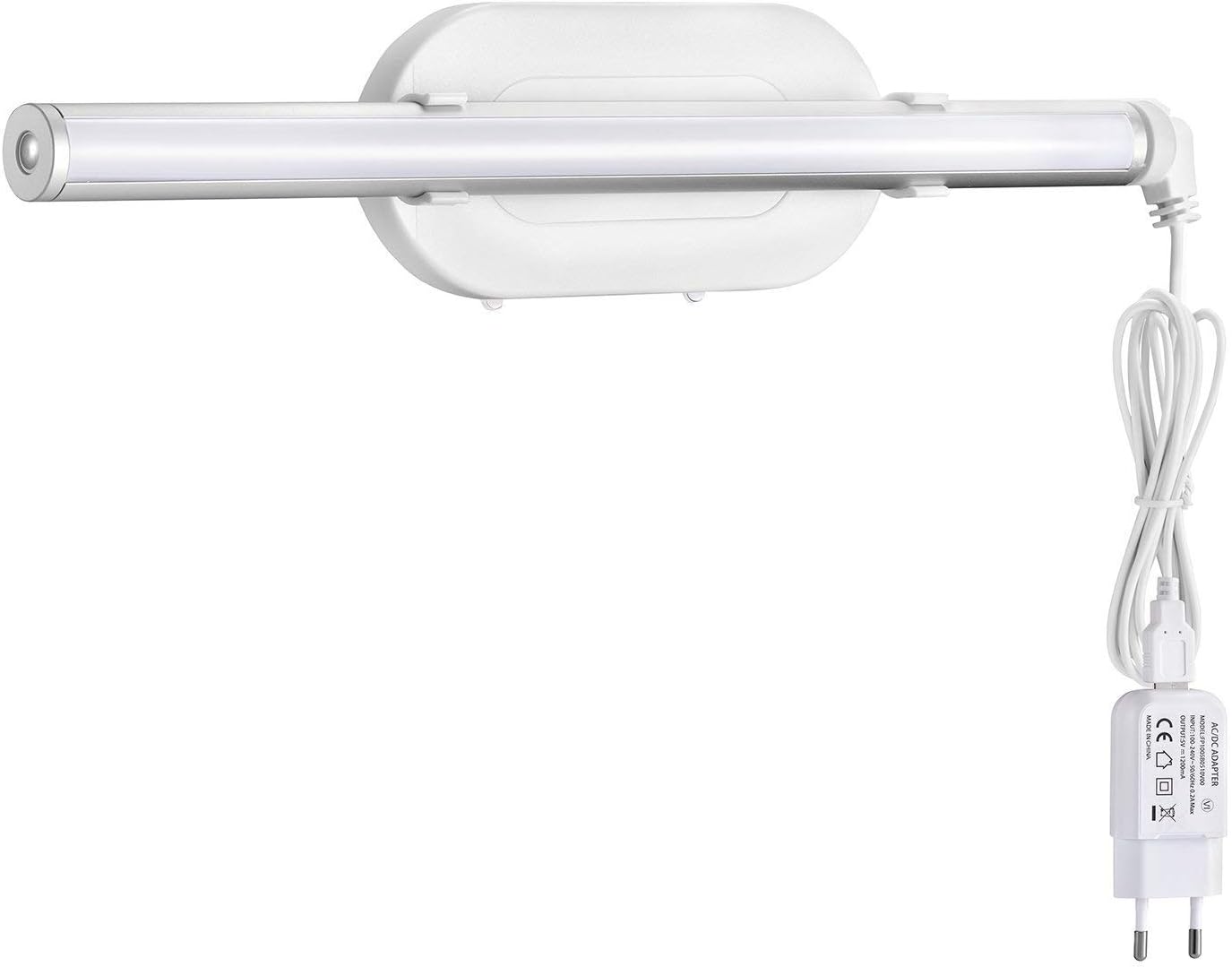 Portable Vanity Makeup Light LED Light Bathroom Vanity Mirror Light Vanity Lamp Cosmetic Mirror Front Light Kit with 3-Level Brightness Dimmable, USB Powered, Portable & Durable, White